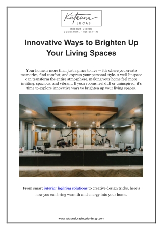 Innovative Ways to Brighten Up Your Living Spaces