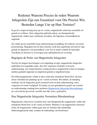 Waarom Precies de reden Magnetisch Uitnodigend Inlegzolen Zijn een Must-Have voo