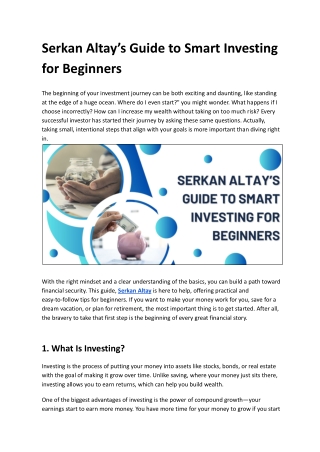 serkan altay s guide to smart investing