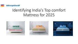 Identifying India's Top comfort Mattress for 2025