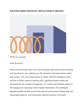 Automated digital experiences need an outside-in approach