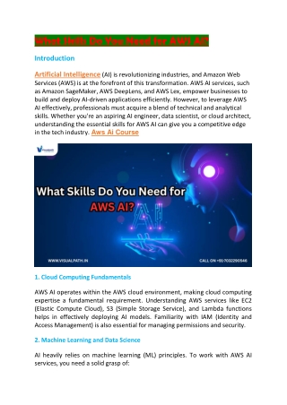 what skills do you need for aws ai