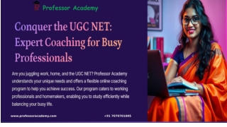 Conquer the UGC NET_ Expert Coaching for Busy Professionals