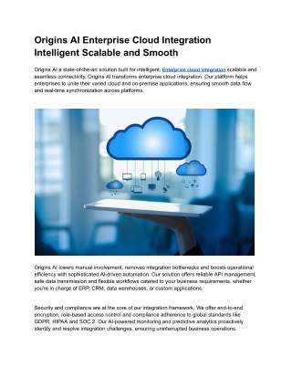 origins ai enterprise cloud integration