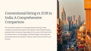 conventional hiring vs eor in india