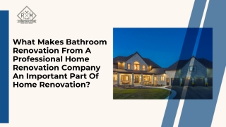 what makes bathroom renovation from