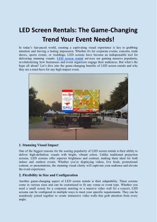 LED Screen Rentals_ The Game-Changing Trend Your Event Needs!
