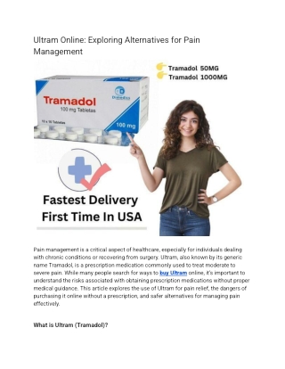 ultram online exploring alternatives for pain