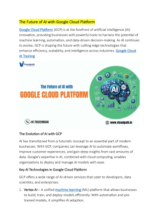 the future of ai with google cloud platform