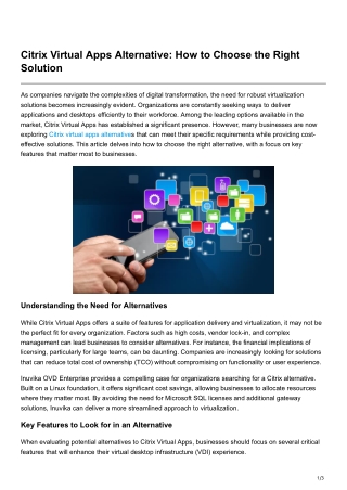Citrix Virtual Apps Alternative How to Choose the Right Solution