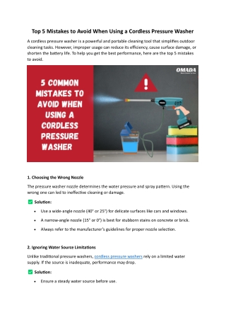 top 5 mistakes to avoid when using a cordless