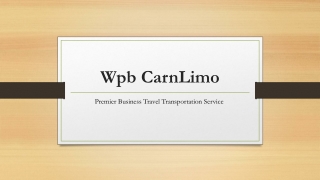 Premier Business Travel Transportation Service