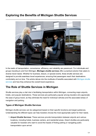 exploring the benefits of michigan shuttle