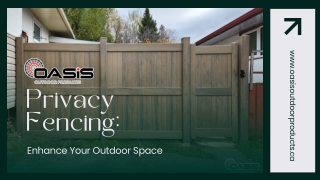 Privacy Fence: Durable and Stylish Option for Your Space