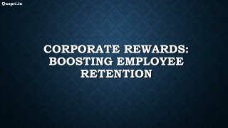 Corporate rewards