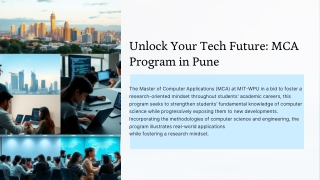 unlock your tech future mca program in pune