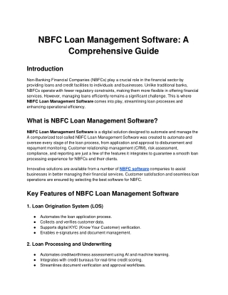 NBFC Loan Management Software_ A Comprehensive Guide