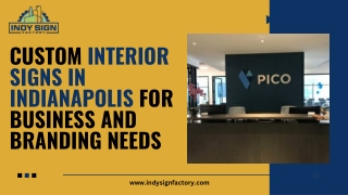 Custom Interior Signs in Indianapolis for Business and Branding Needs
