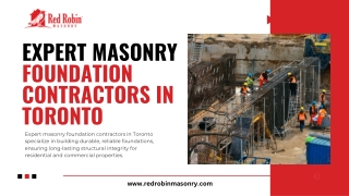 Expert Masonry Foundation Contractors in Toronto