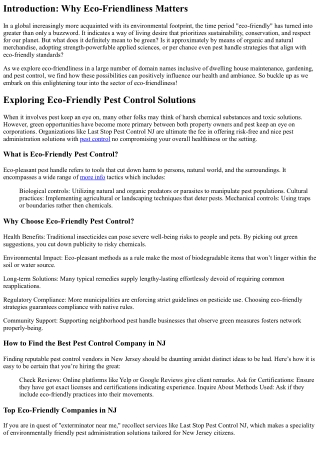 introduction why eco friendliness matters