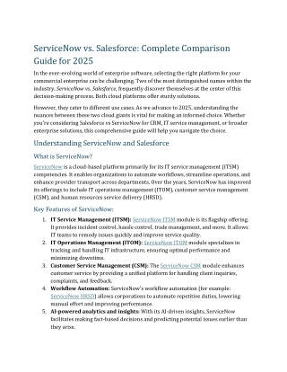 ServiceNow vs Salesforce Complete Comparison Guide for 2025