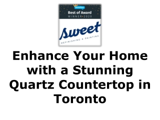 Enhance Your Home with a Stunning Quartz Countertop in Toronto
