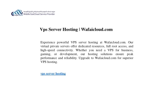 Vps Server Hosting Wafaicloud.com