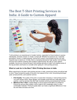 the best t shirt printing services in india