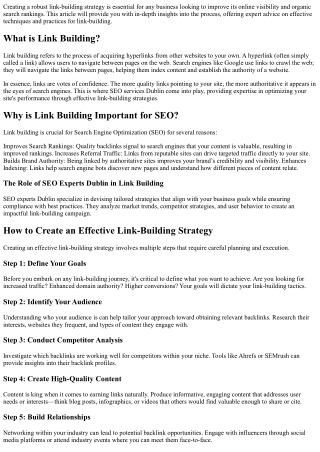creating a robust link building strategy