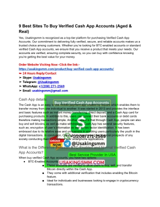 9 Best Sites To Buy Verified Cash App Accounts (Aged & Real)