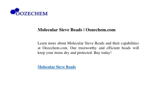 molecular sieve beads oozechem com
