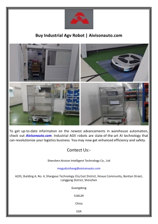 Buy Industrial Agv Robot  Aivisonauto.com