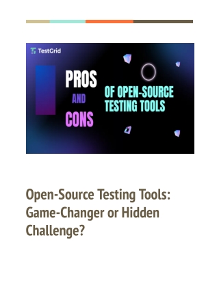 open source testing tools game changer or hidden