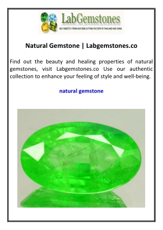 Natural Gemstone  Labgemstones.co