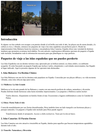 Paquetes de viaje a las islas españolas que no puedes perderte