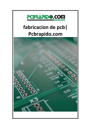 fabricacion de pcb Pcbrapido.com