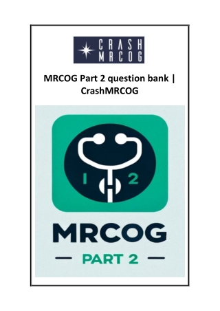 mrcog part 2 question bank crashmrcog