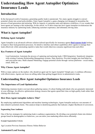 understanding how agent autopilot optimizes