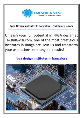 Fpga Design Institutes In Bangalore Takshila-vlsi.com