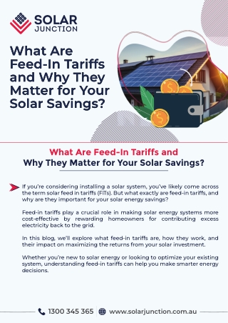 What Are Feed-In Tariffs and Why They Matter for Your Solar Savings