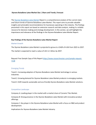 styrene butadiene latex market size share