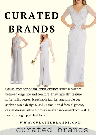 Elegant & Comfortable Casual Mother of the Bride Dresses | Curated Brands