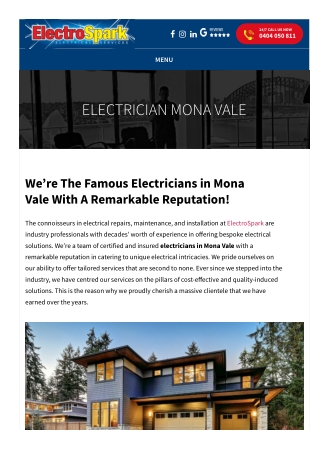 Electrician Mona Vale