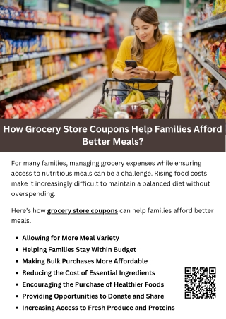 How Grocery Store Coupons Help Families Afford Better Meals?