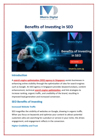 Benefits of Investing in SEO