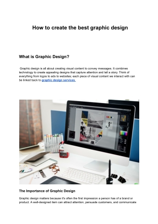 how to create the best graphic design