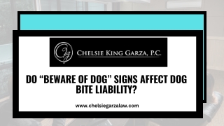 do beware of dog signs affect dog bite liability