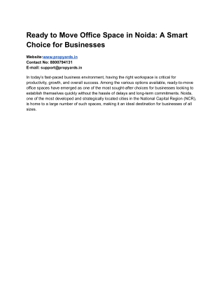 Ready to Move Office Space in Noida_ A Smart Choice for Businesses.