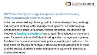 hardware prototype design companies in india