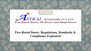 Fire-Rated Doors: Regulations, Standards & Compliance Explained